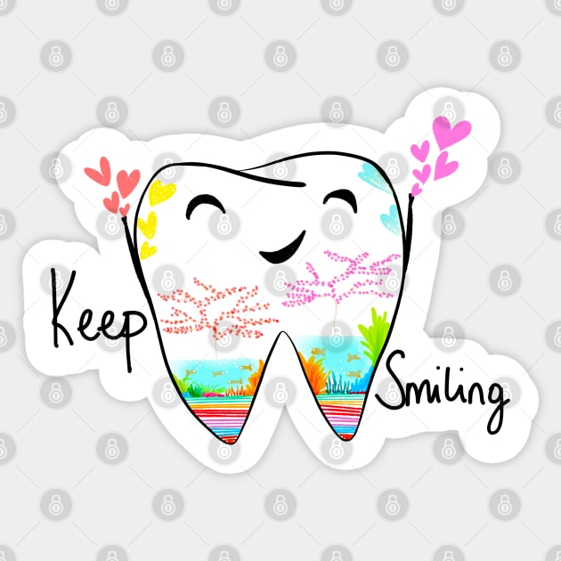 Keep Smiling Sticker by Happimola